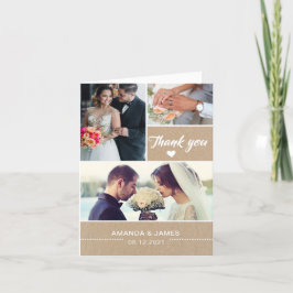 クラフ素朴ト|様結婚の写真 サンキューカード