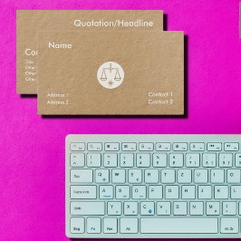 クラフ素朴&ホワイト – 天秤座〔占星術の〕十二宮図標識 名刺