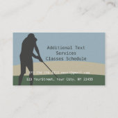 クラブおよびボールのスポーツのゴルファーのゴルフインストラクター 名刺 (裏面)