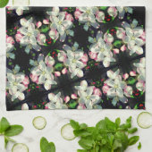 クラブかわいらしリン春花咲き乱れる花 キッチンタオル (折り畳み)