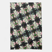 クラブかわいらしリン春花咲き乱れる花 キッチンタオル (縦)