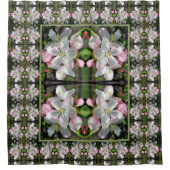 クラブかわいらしリン春花咲き乱れる花 シャワーカーテン (正面)