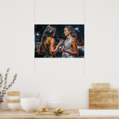 クラブでゴシップや飲み物を共有する ポスター (キッチン)