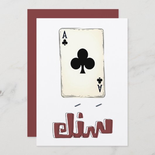 クラブに残れ！سنك كوتشينة شدة 招待状 (正面/裏面)