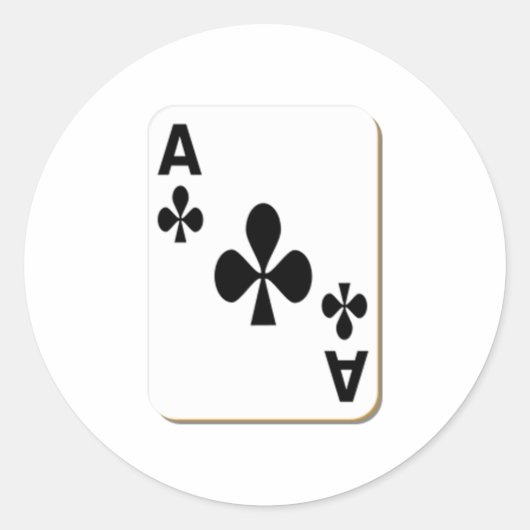 クラブのエース遊カード ラウンドシール (正面)