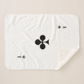 クラブのカード遊マッチングおもしろいハロウィン シェルパブランケット (正面(横))