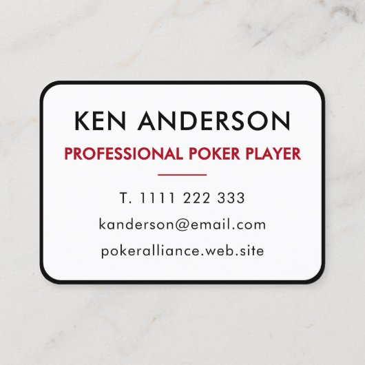 クラブのキング写真白黒トランプのポーカー選手 名刺 (裏面)