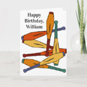 クラブのジャグリングカスタムのメッセージパーソナライズされた カード (正面)