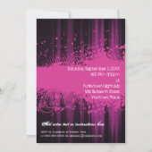 クラブのフライヤーのような スイート16 招待状 (裏面)