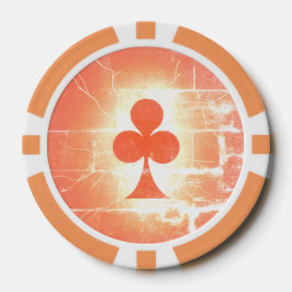 クラブのポーカーチップシンボル ポーカーチップ