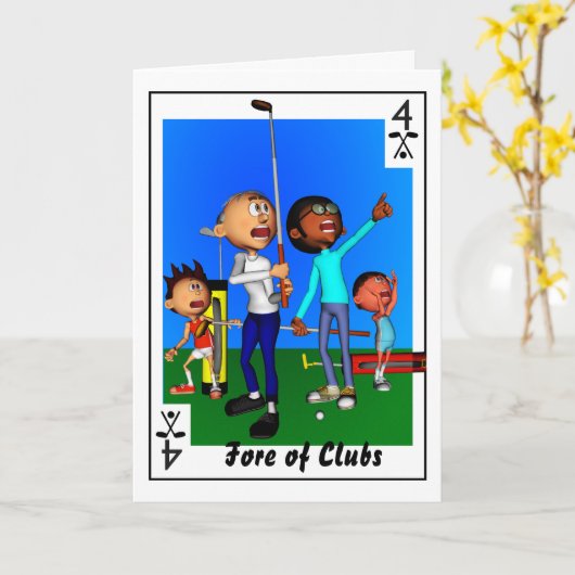 クラブの前面 カード (黄色い花)