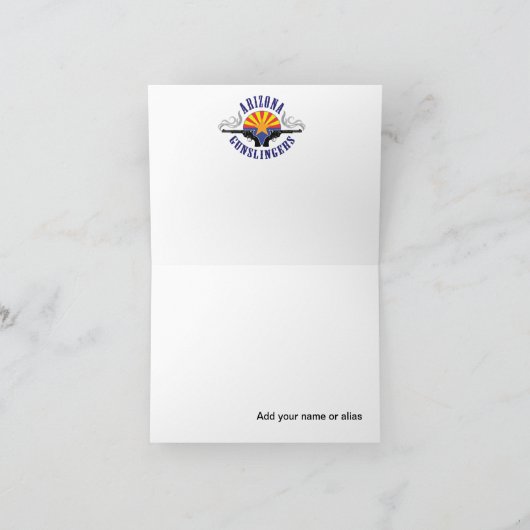 クラブの挨拶状またはノートカード カード (内部)