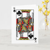 クラブの王-あなたのイメージを加えて下さい カード (黄色い花)