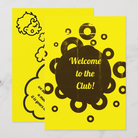 クラブへようこそ 招待状 (正面/裏面)