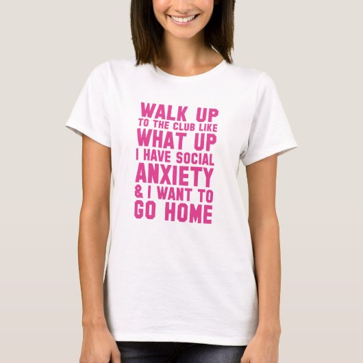 クラブまで歩いて行く Tシャツ (正面)
