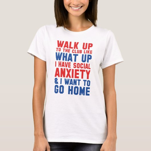 クラブまで歩いて行く Tシャツ (正面)