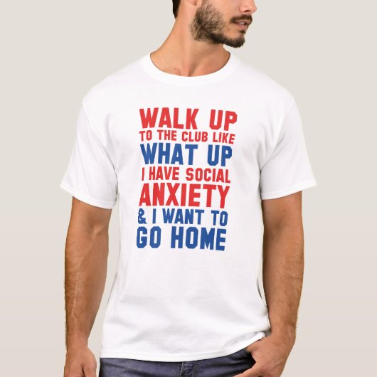 クラブまで歩いて行く Tシャツ (正面)