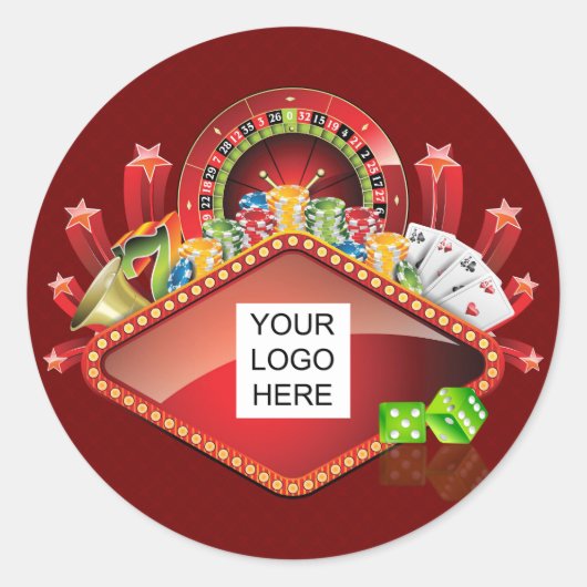 クラブカジノナイト ラウンドシール (正面)