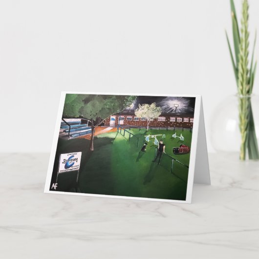 クラブカニノブーメラン絵を描ズバイアルフレッドキツネ カード (正面)