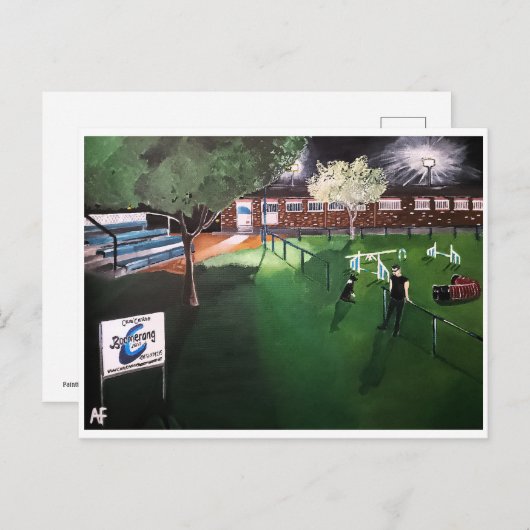 クラブカニノブーメラン絵を描ズバイアルフレッドキツネ ポストカード (正面/裏面)