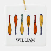 クラブカラフルのジャグラーパーソナライズされたズ セラミックオーナメント (正面)