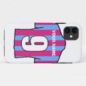 クラブカラーの電話ケース!クラレット&ブルーシャツ Case-Mate iPhoneケース (裏面(横))