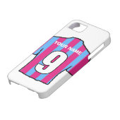 クラブカラーの電話ケース!クラレット&ブルーシャツ Case-Mate iPhoneケース (下部)