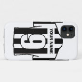 クラブカラーの電話ケース！白黒シャツ Case-Mate iPhoneケース (裏面(横))