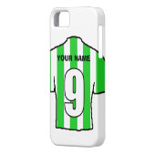 クラブカラーの電話ケース！緑と白シャツ Case-Mate iPhoneケース (裏面左)