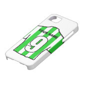 クラブカラーの電話ケース！緑と白シャツ Case-Mate iPhoneケース (下部)