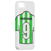 クラブカラーの電話ケース！緑と白シャツ Case-Mate iPhoneケース (裏面/右)