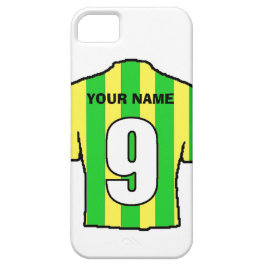 クラブカラーの電話ケース！緑と黄色のシャツ iPhone 11 ケース