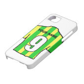 クラブカラーの電話ケース！緑と黄色のシャツ Case-Mate iPhoneケース (下部)