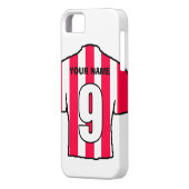 クラブカラーの電話ケース！赤シャツと白シャツ Case-Mate iPhoneケース (裏面左)