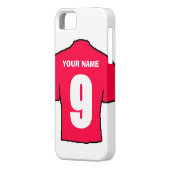 クラブカラーの電話ケース! – 赤シャツ Case-Mate iPhoneケース (裏面左)