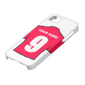 クラブカラーの電話ケース! – 赤シャツ Case-Mate iPhoneケース (下部)