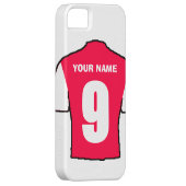 クラブカラーの電話ケース！ – 赤・白シャツ Case-Mate iPhoneケース (裏面/右)