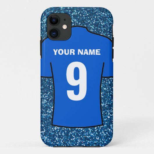 クラブカラーの電話ケース！ – 青シャツ Case-Mate iPhoneケース (裏面)