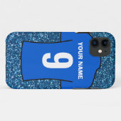 クラブカラーの電話ケース！ – 青シャツ Case-Mate iPhoneケース (裏面(横))