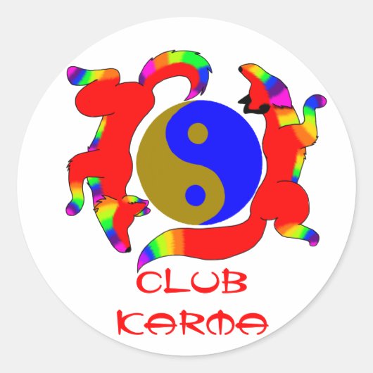 クラブカルマステッカー ラウンドシール (正面)