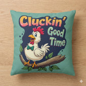 クラブグッドタイムチキンおもしろいイラストレーション クッション