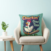 クラブグッドタイムチキンおもしろいイラストレーション クッション (椅子)