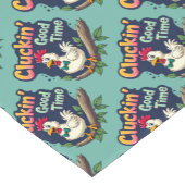 クラブグッドタイムチキンおもしろいイラストレーション ショートテーブルランナー (コーナー)