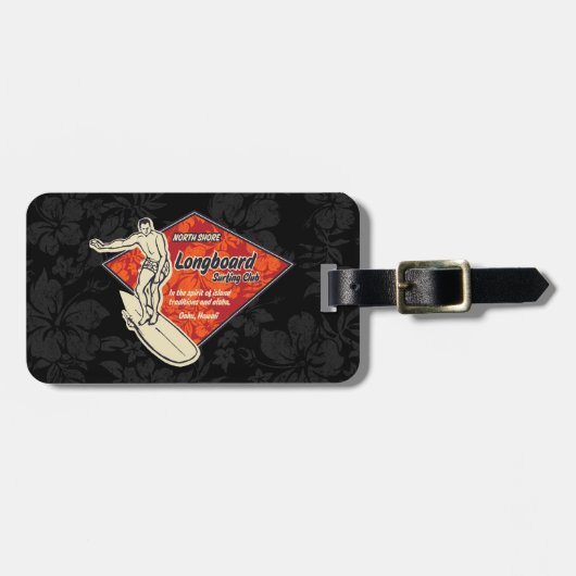 クラブサーフィンダイヤモンドハワイアントロピカル ラゲッジタグ (正面横)