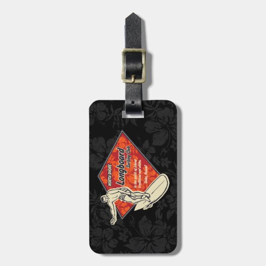 クラブサーフィンダイヤモンドハワイアントロピカル ラゲッジタグ (正面縦)