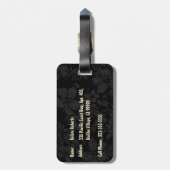 クラブサーフィンダイヤモンドハワイアントロピカル ラゲッジタグ (裏面縦)