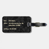 クラブサーフィンダイヤモンドハワイアントロピカル ラゲッジタグ (裏面横)