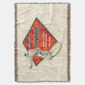 クラブサーフィンダイヤモンドハワイアンプリント スローブランケット (正面縦)