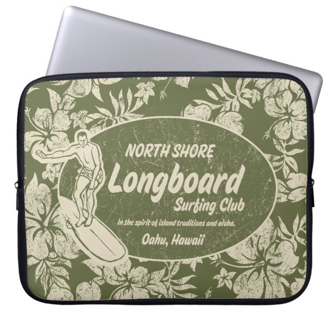 クラブサーフィンハワイアンネオプレンウェットイ ラップトップスリーブ (正面)