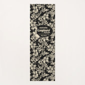 クラブサーフィンロングボードロゴ&ハイビスカスハワイアン ヨガマット (正面)